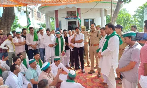 भाकियू का धरना समाप्त, 28 को डीएम के समक्ष अन्य विभाग के अधिकारियों के साथ होगी बैठक